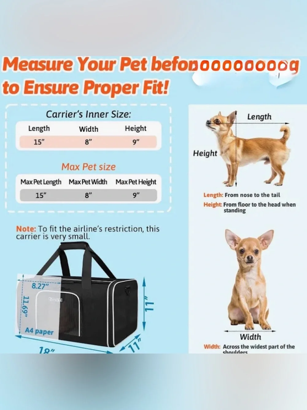 Petskd Rolling Pet Carrier – Expandable, Airline Approved